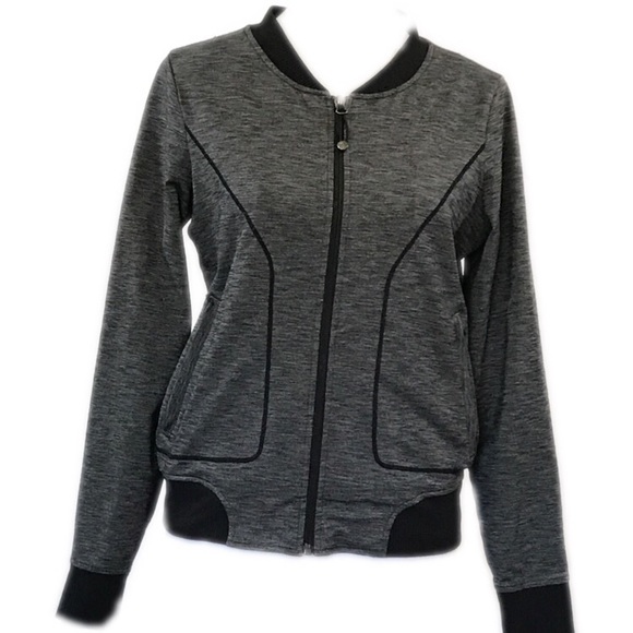 Athleta Jackets & Blazers - Athleta bomber jacket gray black size M